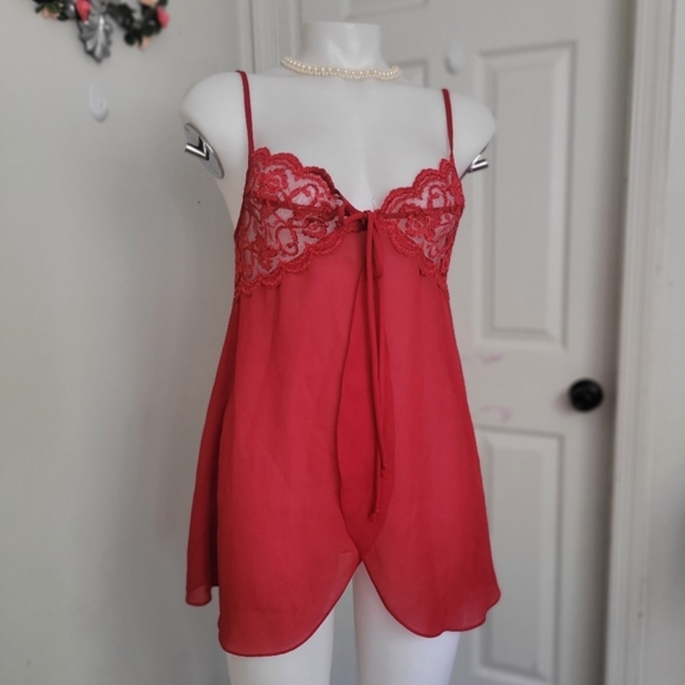 Elegant Red Lace Camisole